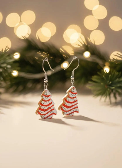 Acrylic Christmas Tree Drop Dangle Earrings - Colourful Holiday Jewelry for Women