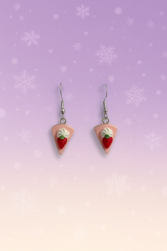 Slice Cake Earrings – Kawaii Dessert Dangle Earrings