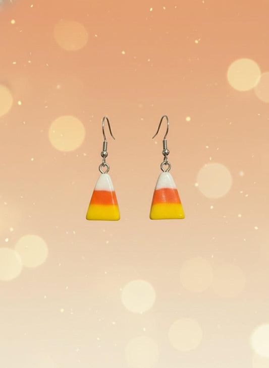 candy corn earrings
